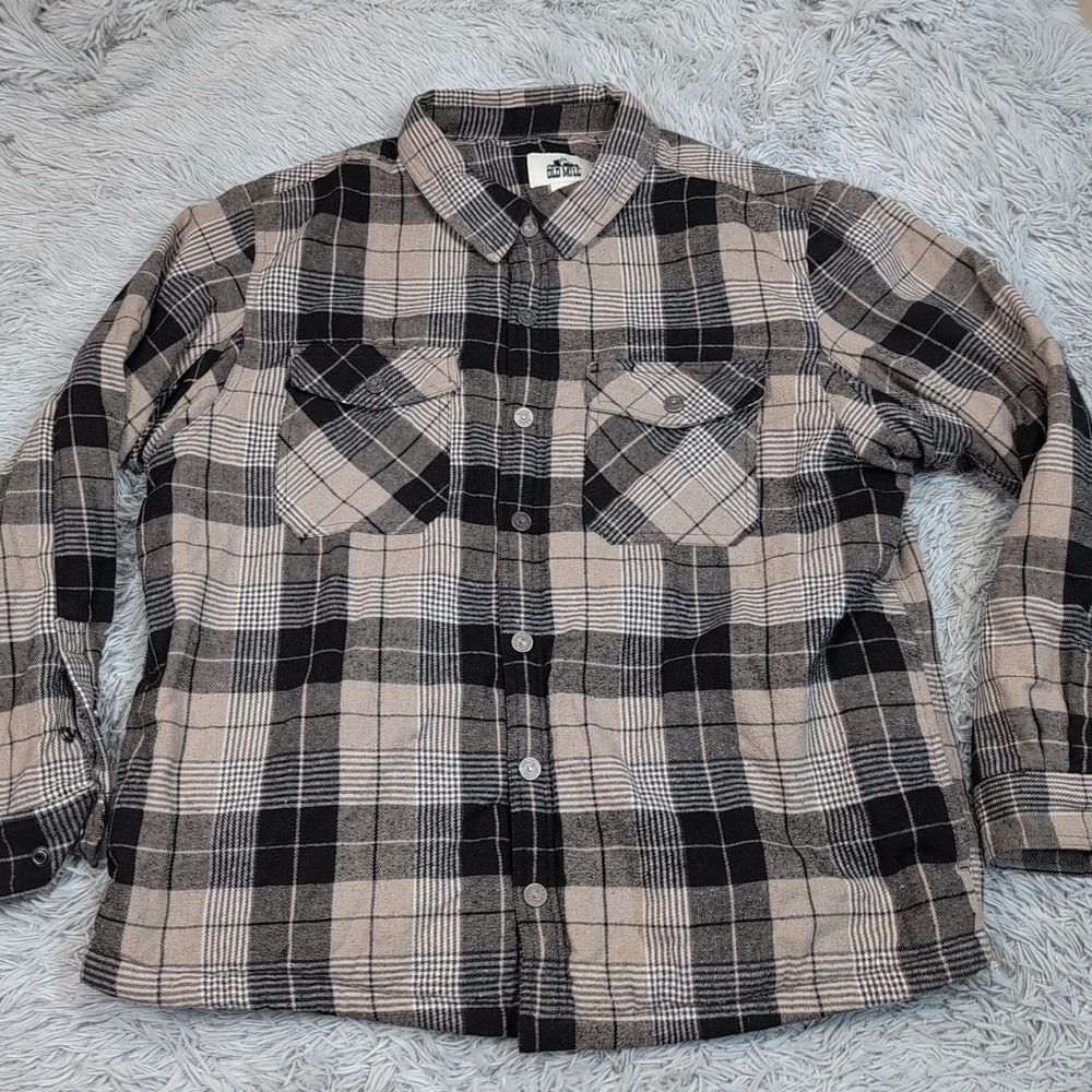 Old Mill Jacket Mens 2XL Plaid Shacket Snap Up Grunge Punk Pockets Chore‎ Work